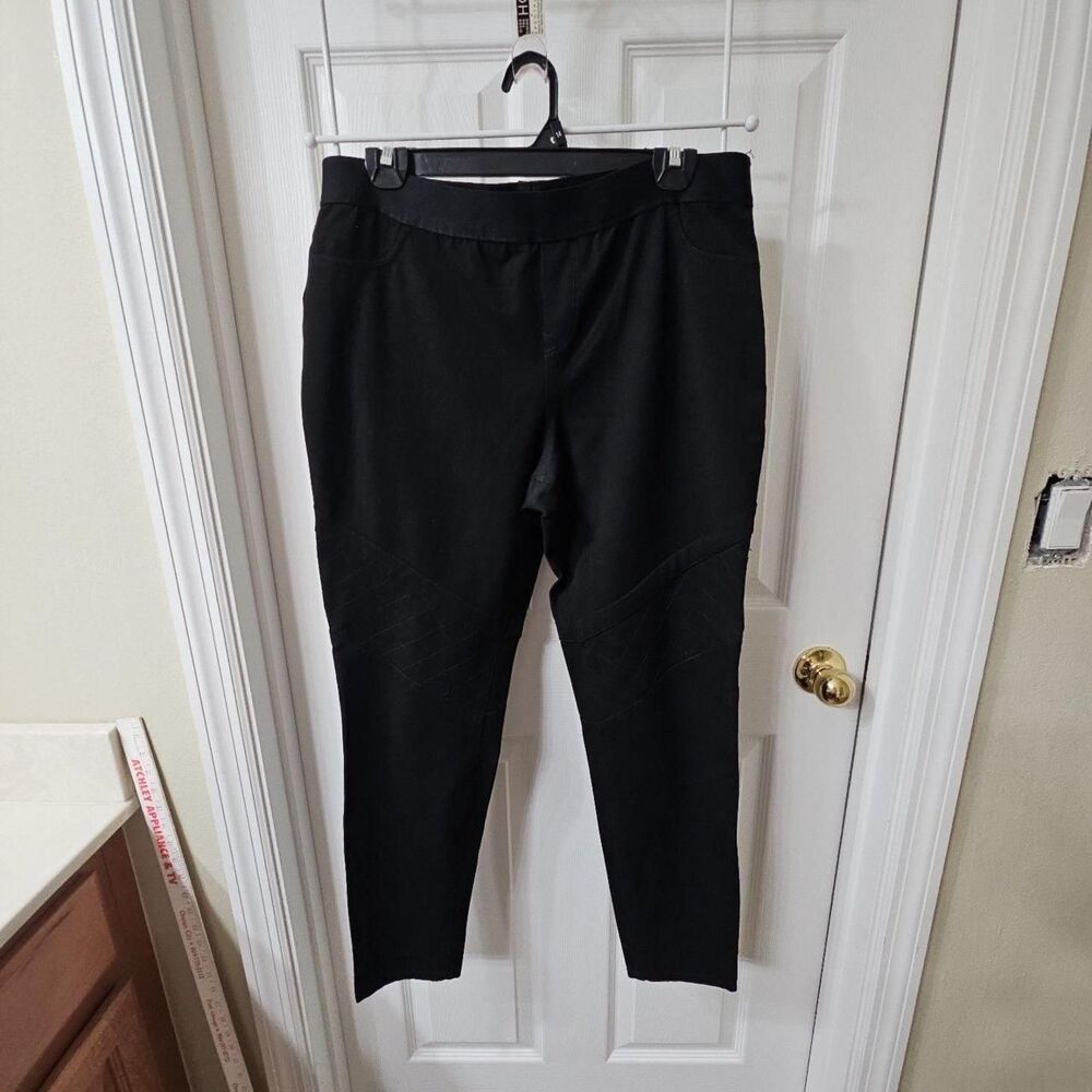 1.STATE Women's Black Quilted Moto Leggings Size Large
